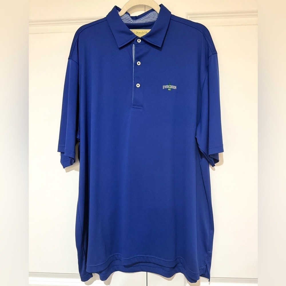 Donald Ross Men's Royal Blue Polo Evergreen Country Club Golf Shirt